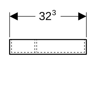 Geberit Xeno2 Schubladeneinsatz T-Teilung 32,3 x 6,2 x 15 cm, Farbe grau Bild 2