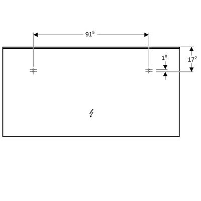 Geberit Xeno2 Lichtspiegel, mit direkter und indirekter Beleuchtung, 140 x 71 x 5,5 cm, 710 x 1400 mm Bild 3