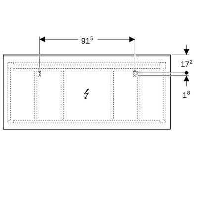 Geberit Xeno2 Lichtspiegel, mit direkter und indirekter Beleuchtung, 160 x 71 x 5,5 cm, 710 x 1600 mm Bild 3