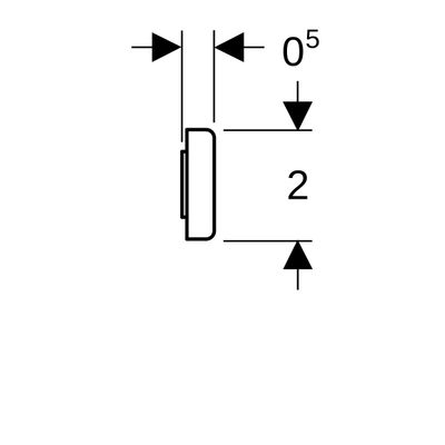 Geberit Magnethalter 10 x 2 x 0,5 cm Bild 3