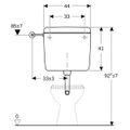 Geberit Spülkasten 127000, 6-9L, weiss, Aufputz, tiefhaengend, mit Spülstop-Taste, 410 x 440 x 130 mm, Farbe weiß Bild 5