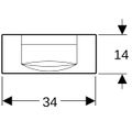 Geberit Betätigungsplatte 300T mit Betätigung von oben, wassersparender Spül-Stopp-Taste, mit Befestigungsmaterial, weiß, 33 x 340 x 140 mm Bild 4