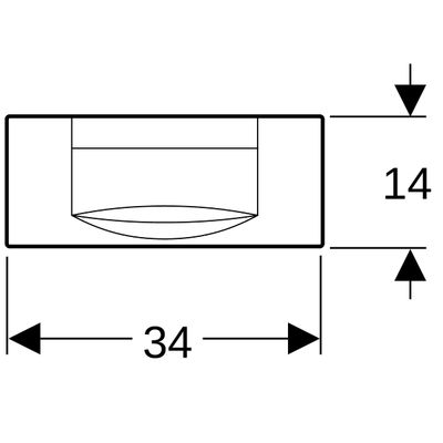 Geberit Betätigungsplatte 300T weiss für UP- Spülkasten Betätigung von oben, 33 x 340 x 140 mm, Farbe weiß Bild 4