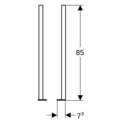 Geberit System-Fussstützen 20-40 cm verlaengert und verstaerkt Bild 2