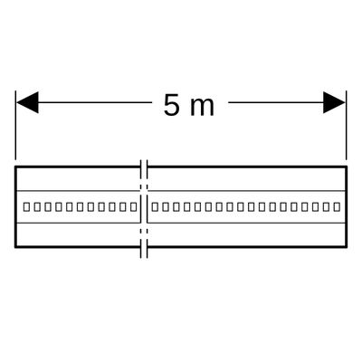 Geberit Profil verzinkt 3,2 x 3,2 cm Länge 5 mtr, per mtr, Farbe grau Bild 2