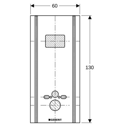 Geberit WC-Paneel für WC-Elemente vorgefertigt, 1300 x 18 mm Bild 2