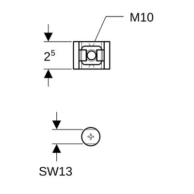 Geberit Befestigungsclip M10, 33 mm Bild 2