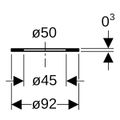 Geberit PE Flanschdichtung DN 50 / 50 mm, Innendurchmesser 45 mm, 3 mm Bild 3