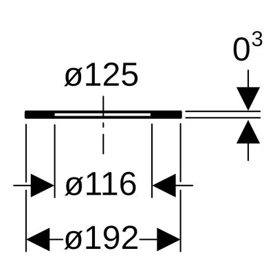 Geberit Flanschdichtung DN 125 / 125 mm, Innendurchmesser 116 mm, 3 mm Bild 3