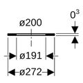 Geberit PE Flanschdichtung DN 200 / 200 mm, Innendurchmesser 191 mm, 3 mm Bild 3