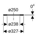 Geberit PE Flanschdichtung DN 250 / 250 mm, Innendurchmesser 238 mm, 4 mm Bild 3
