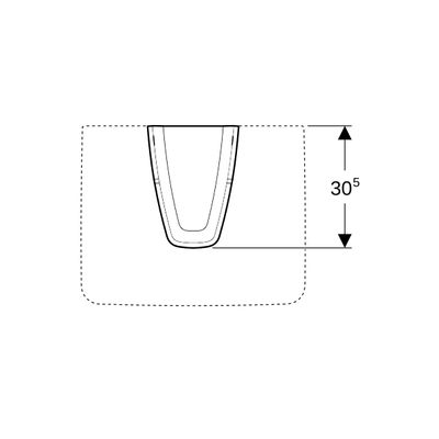 Geberit Renova Plan Halbsaeule, weiss KeraTect, 325 x 225 x 305 mm, Farbe weiß Bild 5