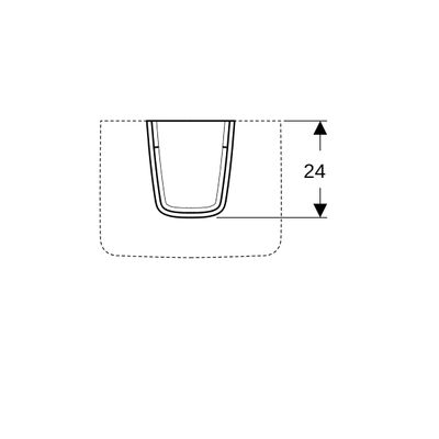 Geberit Renova Plan Halbsaeule, für HWB, weiss KeraTect, 310 x 220 x 240 mm, Farbe weiß Bild 5