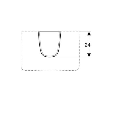 Geberit Renova Compact Halbsaeule, weiss, 310 x 220 x 240 mm, Farbe weiß Bild 5