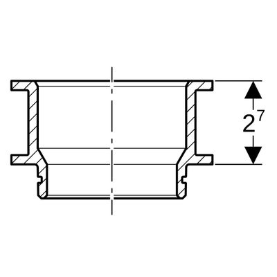 Geberit Anschlussset, für Badewannen aus Acryl, mit Überlauf Bild 2