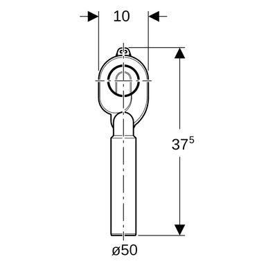 Geberit Urinal-Absaugesifon weiss Abgang senkrecht für Spülmengen von 1-4l, Farbe weiß Bild 3