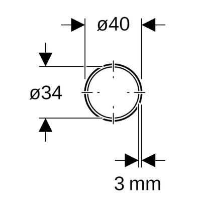 Geberit Abflussrohr PE-HD 40 mm in Stangen je 5 Meter, 5000 mm, Farbe schwarz Bild 3