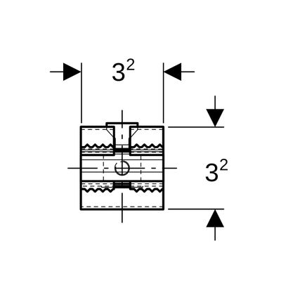 Geberit Profilverbinder, 32 x 60 mm Bild 3