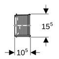 Geberit Bautenschutz komplett, mit Schrauben und U-Scheibe Bild 3