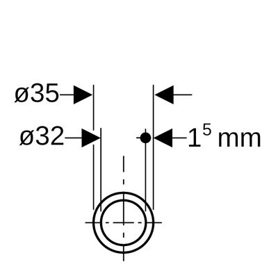 Geberit rohr aussen verzinkt 35 mm in Stangen a 6m, Farbe grau Bild 2
