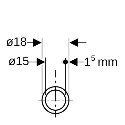 Geberit rohr innen und aussen verzinkt 18 mm in Stangen a 6m, Farbe grau Bild 2