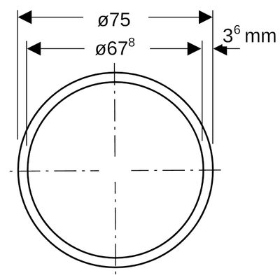 Geberit Rohr DN 70 75 x 3,6 mm in Stangen je 3 Meter, 3000 mm, Farbe schwarz Bild 3