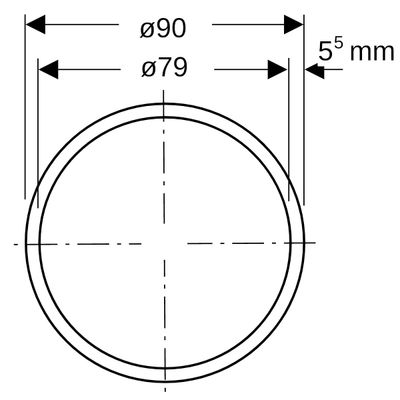 Geberit Rohr DN 90 90 x 5,5 mm in Stangen je 3 Meter, 3000 mm, Farbe schwarz Bild 3
