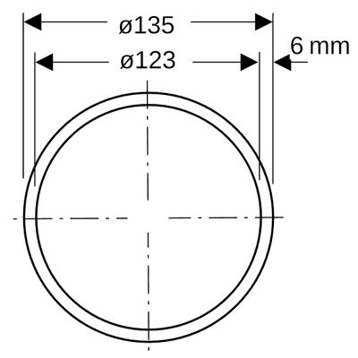 Geberit Rohr DN 125 135 x 6,0 mm in Stangen je 3 Meter, 3000 mm, Farbe schwarz Bild 3
