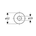 Geberit Flachdichtung, für Heberglocke VMQ d52,5xdi, 19,5 x 3 mm Bild 2
