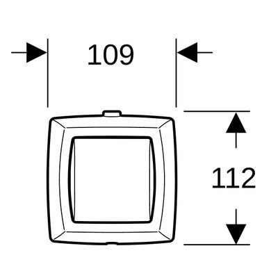 Geberit Handdrücker AP f.1-Mengen-Spülung zu WC-Steuerung pneumatische Spülauslösung chrom Bild 2