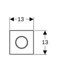 Geberit Typ 10 Betätigungsplatte, rund, für Urinalsteuerung, pneumatische Spülauslösung, 11 x 110 mm, chrom, Kunststoff, glanz Bild 2