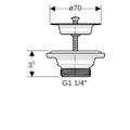 Geberit Ablaufventil zu UP-Geruchsverschluss, für Waschbecken, 32 mm Bild 2