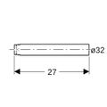 Geberit Anschlussstutzen, mit O-Ring, d32, glanzverchromt, 32 mm Bild 2