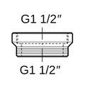 Geberit Verlängerungsstück 1,5 cm G1 1 / 2xG1 1/2 Bild 2