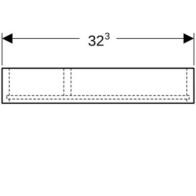 Geberit Schubladeneinsatz, T-Unterteilung, für obere Schubl, 32,3 x 5,9 x 15 cm, Farbe schwarz Bild 2