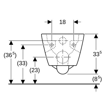 Geberit Wand-Tiefspül-WC, spül randlos, teilgeschl.Form, KeraTect, 335 x 350 x 540 mm, Farbe weiß Bild 4