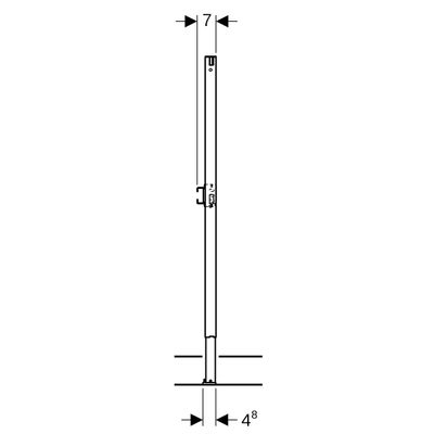 Geberit Element, für Dusch-/Badewanne 98-112 cm, für AP-Armaturen, 980 mm Bild 4
