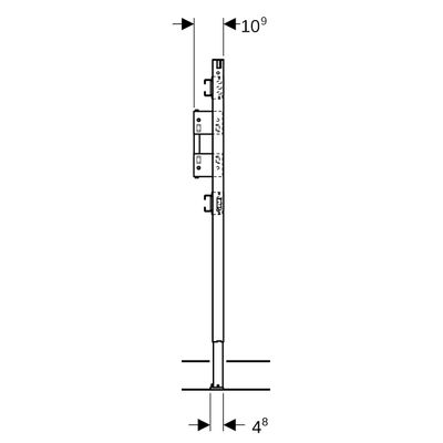 Geberit Element, für Dusch-/Badewanne 98-112 cm, für UP-Armaturen, 980 mm Bild 4