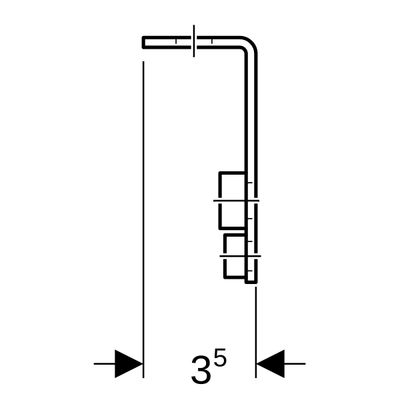 Geberit Rohrhalter M8 / M10 mit Drehrastbolzen z.Bef.v.Rohrschellen Bild 3