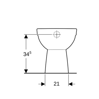 Geberit Renova Stand-WC Tiefspüler, Abg.verti teilgeschl.Form, T:53 cm, KeraTect, 400 x 350 mm, Farbe weiß Bild 7