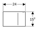 Geberit Sigma70 Betätigungsplatte für WC 2-Mengen-Spülung, gebürstet / easy-to-clean, 158 x 240 x 11 mm Bild 2
