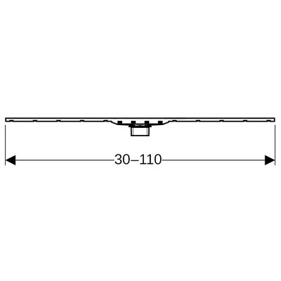 Geberit CleanLine80 Duschrinne 30-110 cm schwarzchrom / gebürstet, 10 mm, Farbe schwarzchrom Bild 4