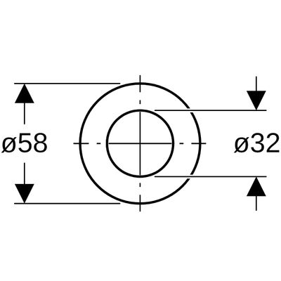 Geberit Heberglockendichtung 816.179.00, 58 x 32 mm Bild 2