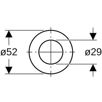 Geberit Flachdichtung, für Spülventil, für Unterputz-Spülkasten, d52,5 Bild 2