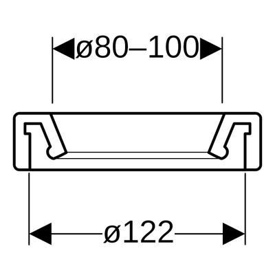 Geberit Gummidichtung, Für Wand-WC, Durchmesser 80 - 100 mm Bild 2