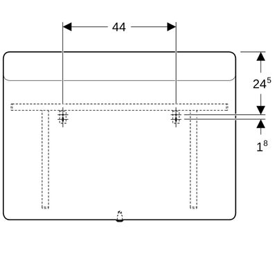 Geberit Option Lichtspiegel Beleuchtung oben, 90 x 65 x 3,5 cm, 650 x 900 mm Bild 3