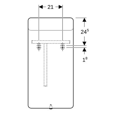 Geberit Option Lichtspiegel Beleuchtung oben, 40 x 80 x 3,5 cm, 800 x 400 mm Bild 3