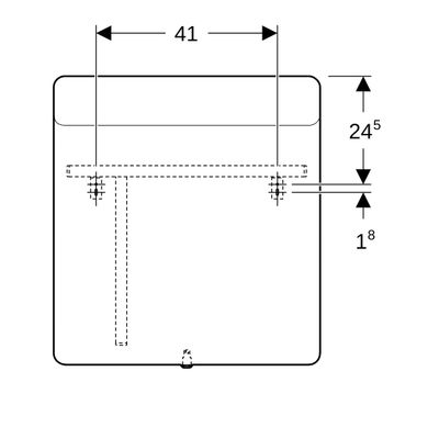 Geberit Option Lichtspiegel Beleuchtung oben, 60 x 65 x 3,5 cm, 650 x 600 mm Bild 3