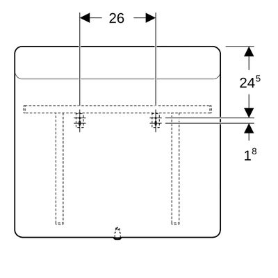 Geberit Option Lichtspiegel Beleuchtung oben, 70 x 65 x 3,5 cm, 650 x 700 mm Bild 3