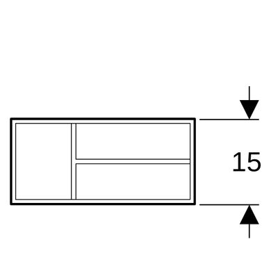 Geberit Xeno2 Schubladeneinsatz T-Teilung 32,3 x 6,2 x 15 cm, Farbe grau Bild 3
